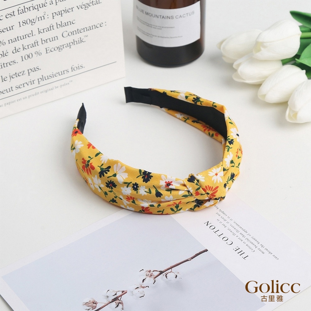 【Gulicc 】古莉可 髮箍 韓國碎花ins寬頭箍, , large