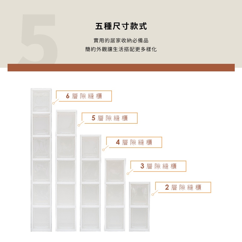 【Y HOUSE】Nordic simple gap cabinet-25cm gap suitable for plastic storage box drawer cabinet-five layers, , large
