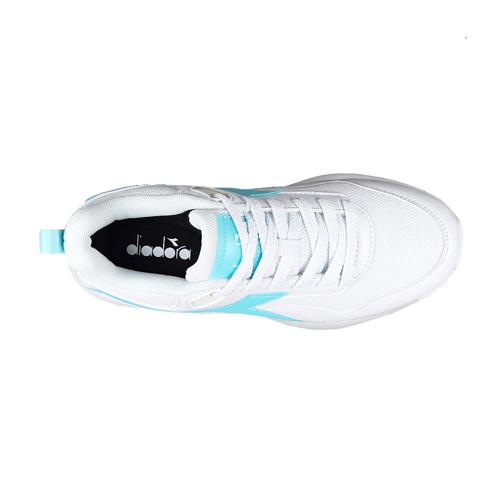 DIADORA迪亞多那 街頭時尚休閒鞋 女運動鞋 女鞋 拼接 寬楦 高腳背 透氣 反光 Q彈 氣墊乳膠鞋墊 白藍 白粉, , large