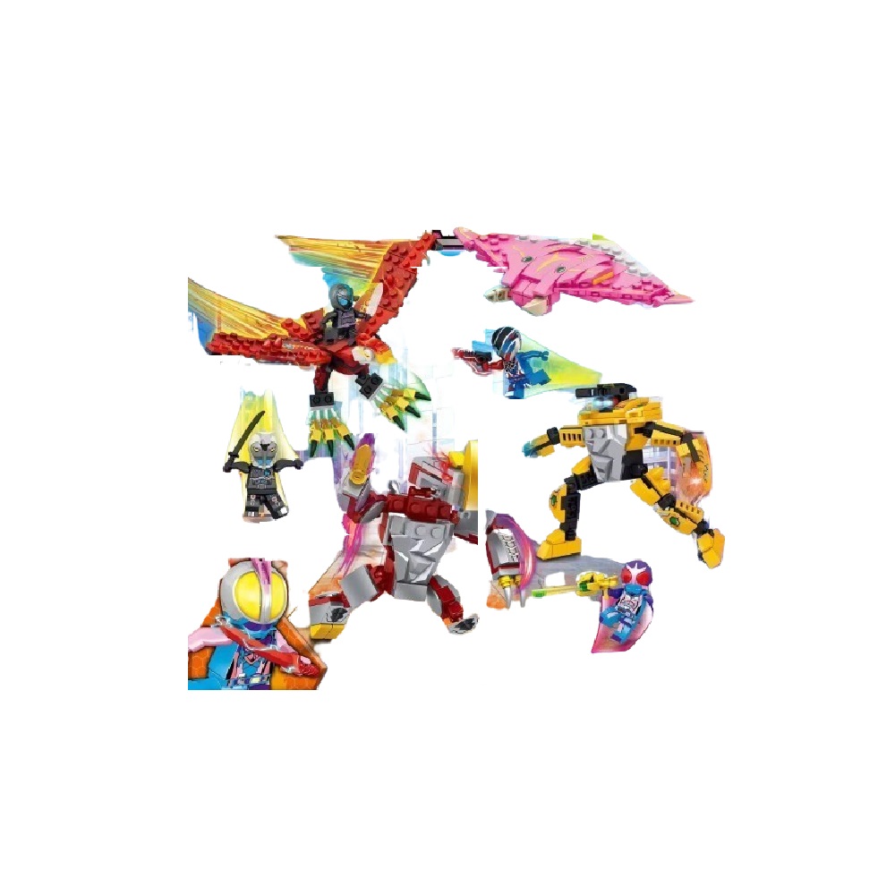  [Brick Republic]82366 Masked Warriors &ndash; Set of 4 (Educational Building Blocks), , large