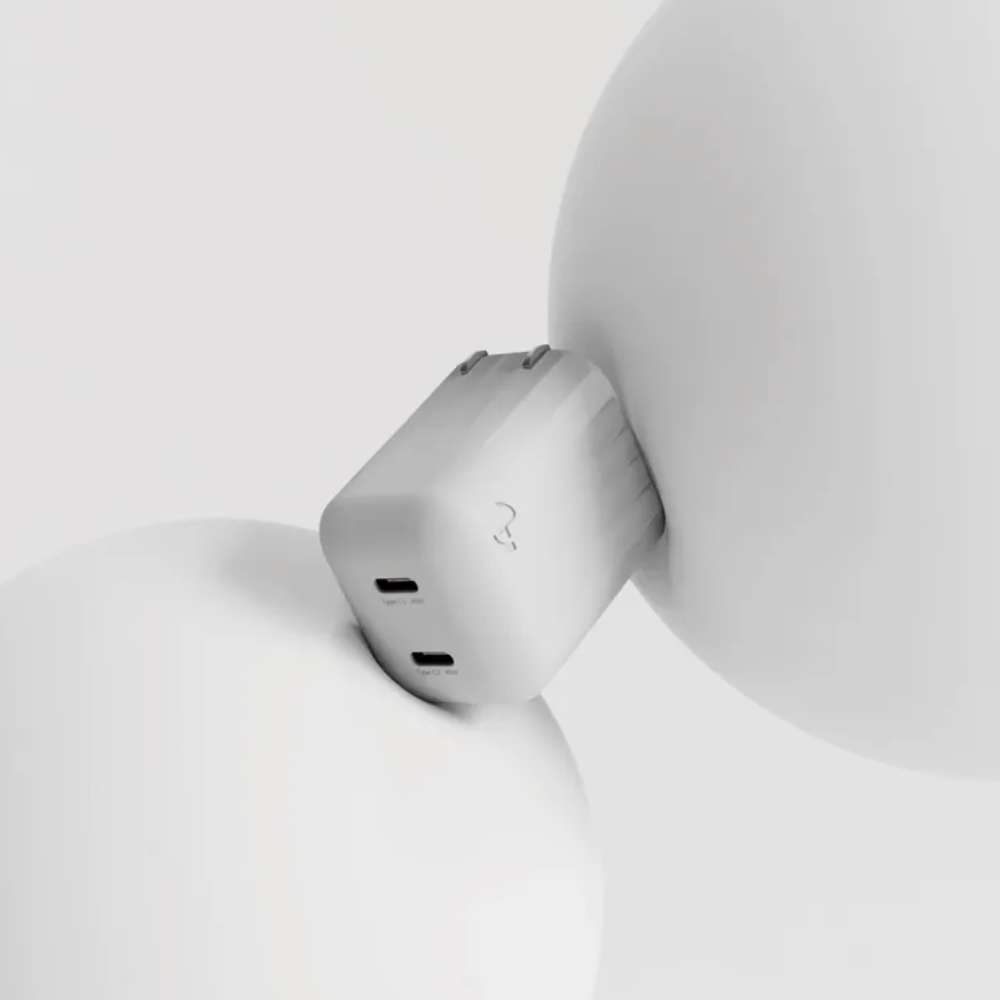 [萬摩科技] Allite Mini Go 45W 2C 氮化鎵雙孔快充頭 冷霧灰, , large