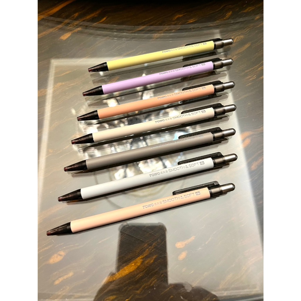 TOWO 東文 SK-100GL 柔芙筆馬卡龍按動中性筆 0.5mm 買一送一*藍灰桿/藍芯-送藍筆, , large