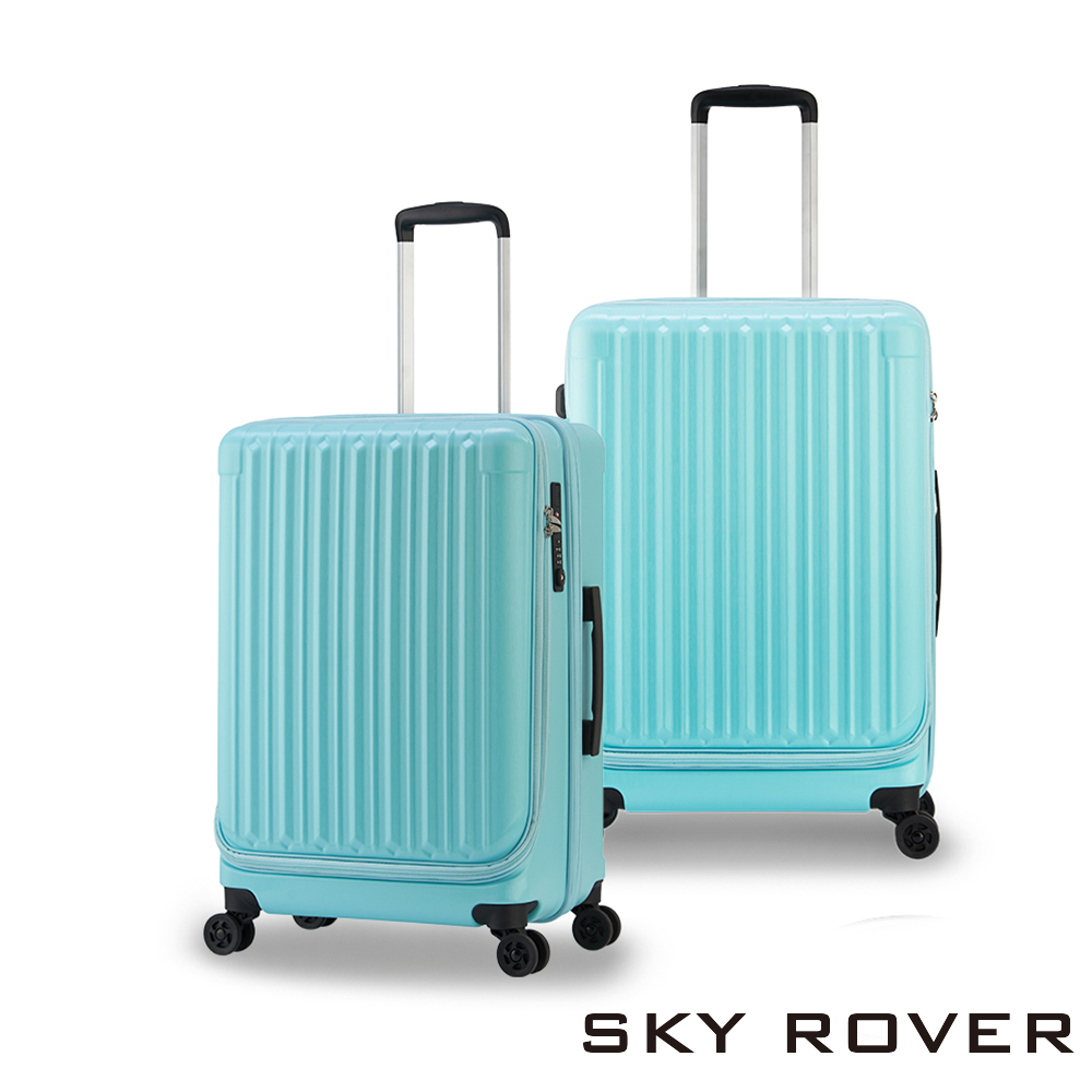 【PANTHEON PLAZA】展示品限量出清 SKY ROVER CRYSTAL 19吋 璀璨晶鑽 前開式可擴充拉鍊硬殼行李箱 SRI-1808SF 紫水晶, , large