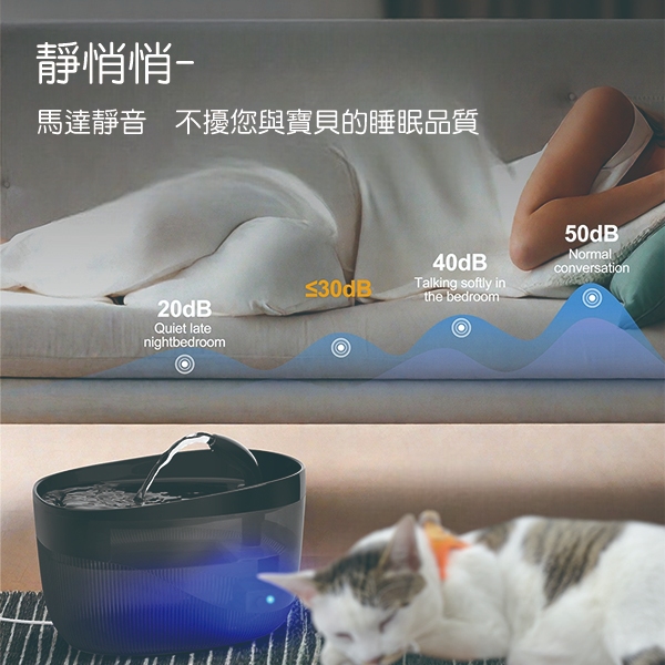 Petmii小鯨魚智能飲水機(USB插電款)黑, , large