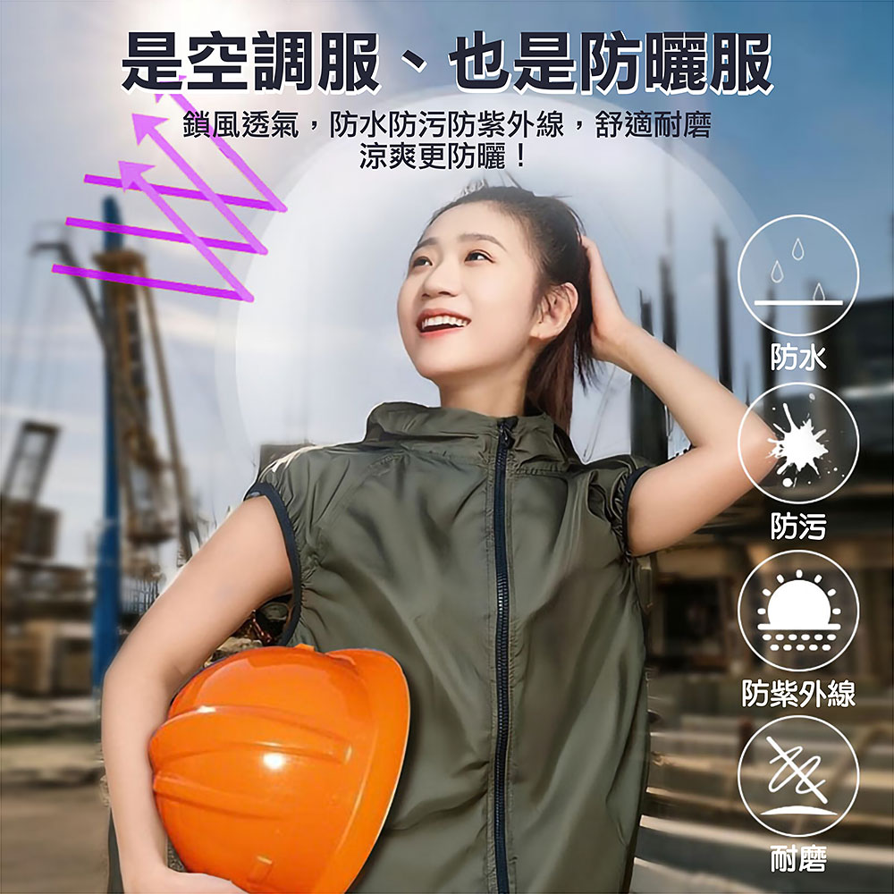 【八馬赫】職人の空調服 馬甲連帽衣 山系休閒風格 24V(風量制霸), , large