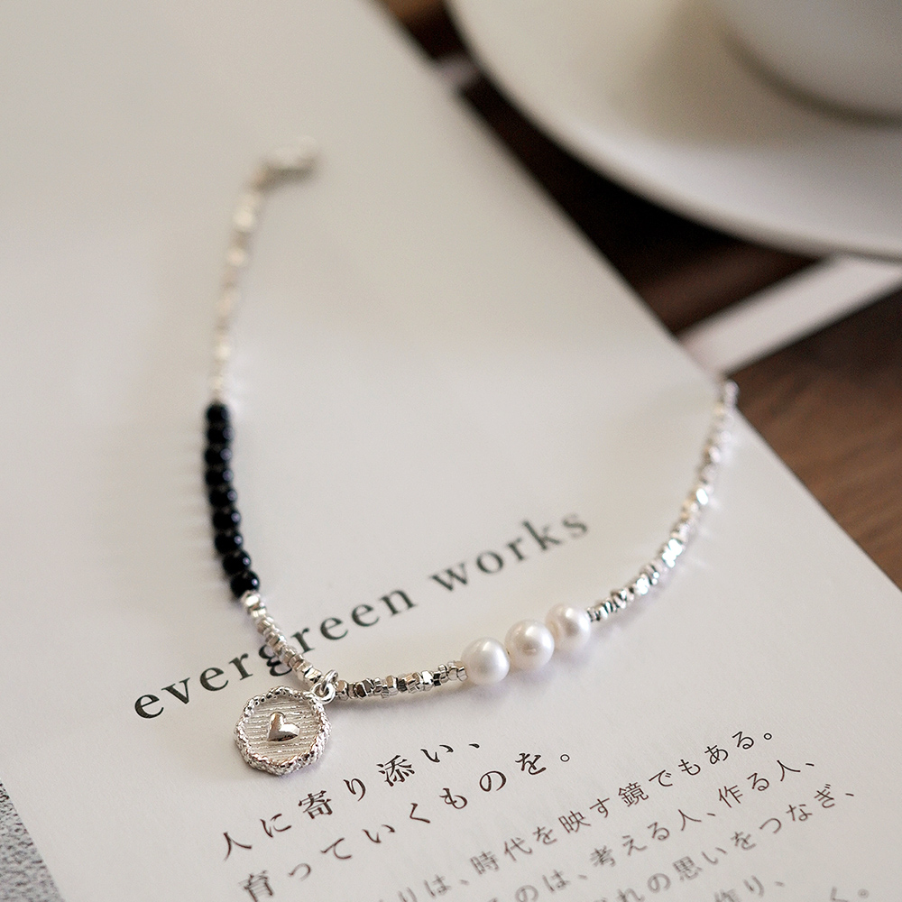 Afternoon of Mocha and Books Sterling Silver Bracelet, , large