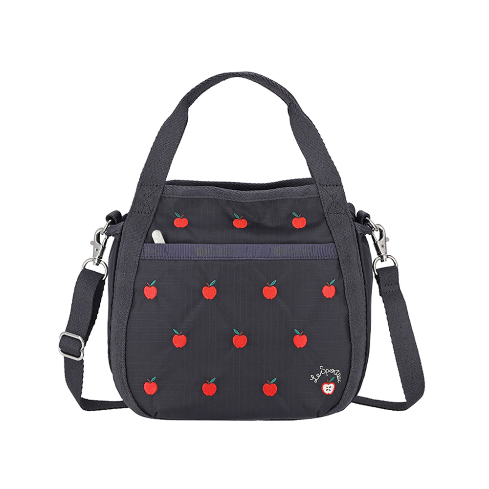 LesportsacSmall Jenni Crossbody 斜背手提水桶包 兩用包 側背包 送禮 禮物 女包(紅蘋果刺繡)L262-8056E-HG78, , large