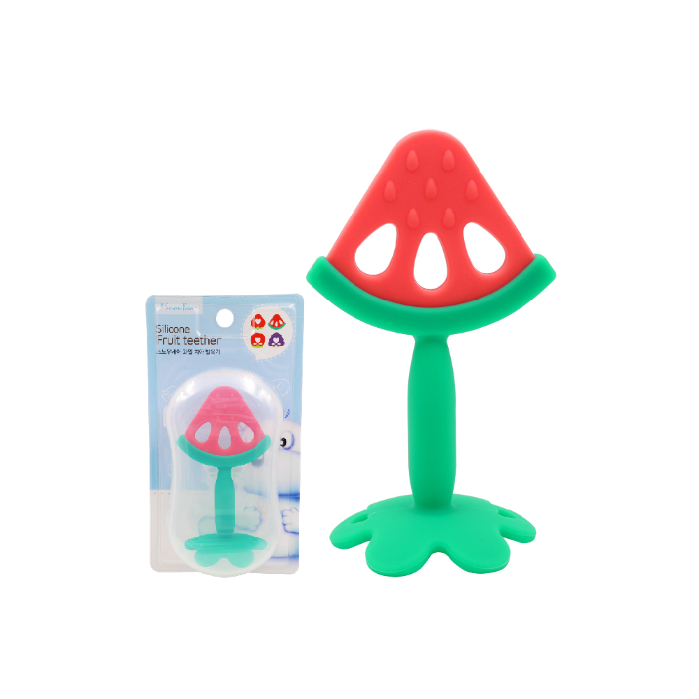 【Korea Snow Bear】 Snow Bear All Silicone Fruit-Shaped Toothpicks - Comes with Protective Case / Grape / Apple / Watermelon, , large