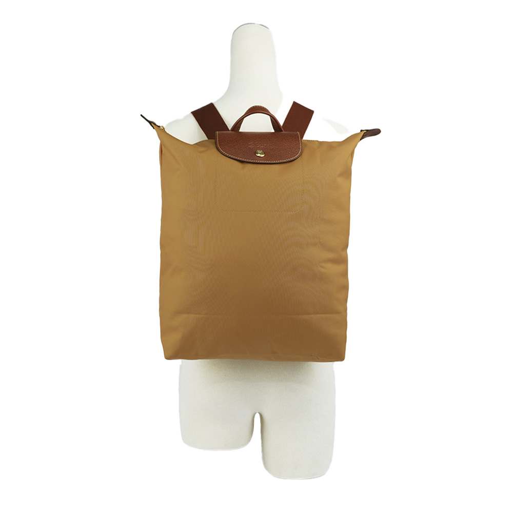 LONGCHAMP Le Pliage Original M 再生帆布中型折疊後背包/鹿皮色, , large