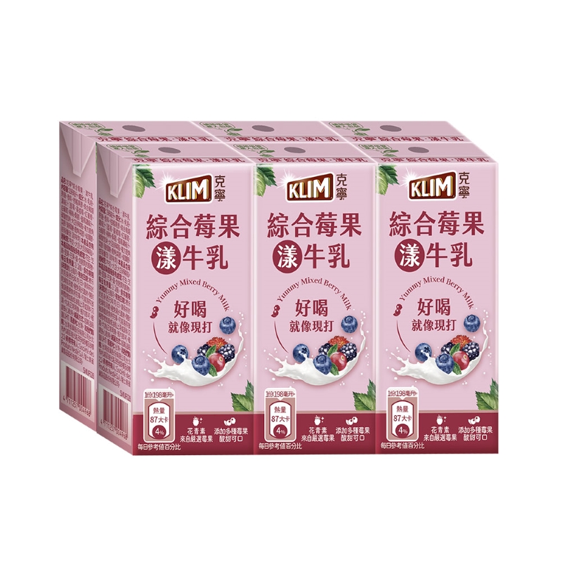 克寧綜合莓果漾牛乳198ml, , large