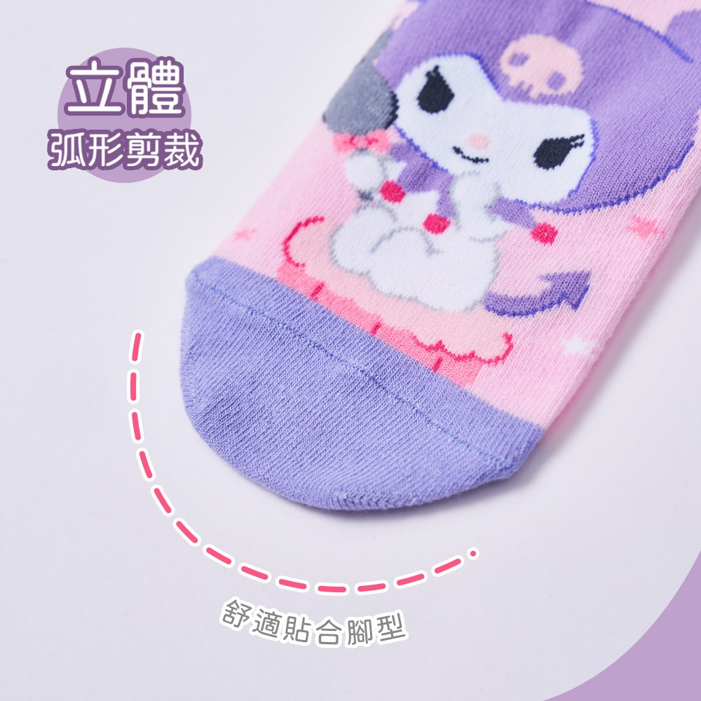 (多款)Sanrio 三麗鷗 酷落米短襪【旺達棉品】KU-A504, , large