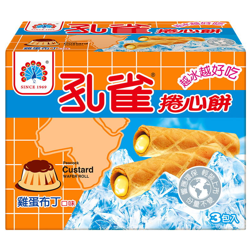 Peacock Wafer Roll -Custard , , large