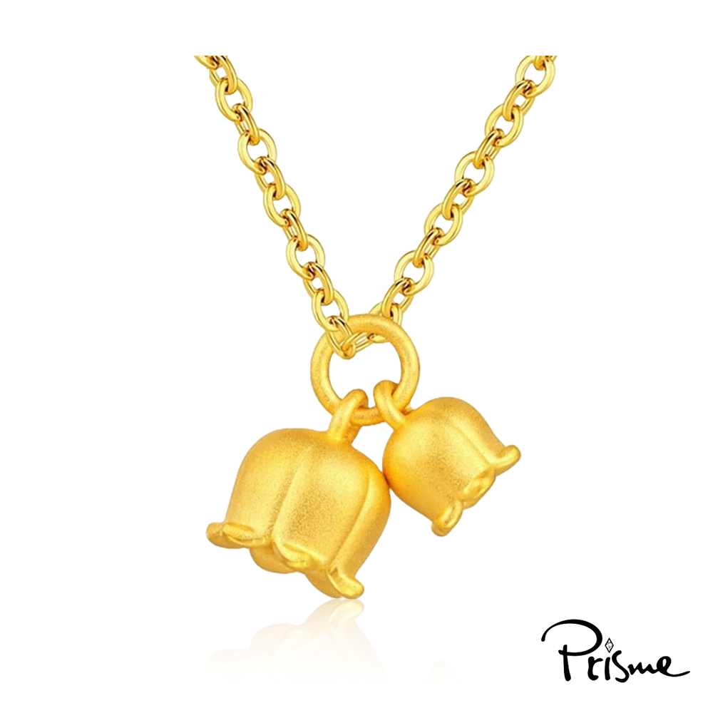 【Prisme Gold】黃金項鍊 鈴蘭花 鍊墜項鍊 (金重：約0.08錢&plusmn;0.03), , large