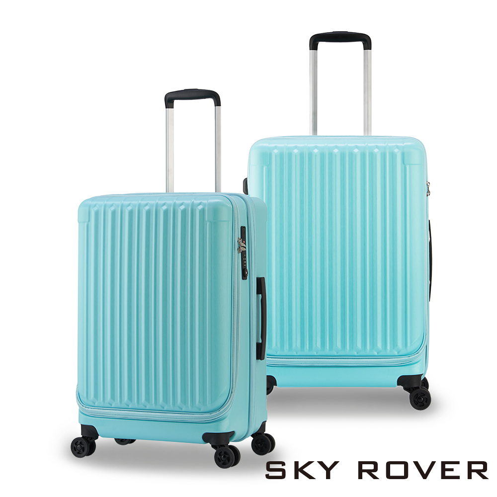 【PANTHEON PLAZA】展示品限量出清 SKY ROVER CRYSTAL 19吋 璀璨晶鑽 前開式可擴充拉鍊硬殼行李箱 SRI-1808SF 紫水晶, , large