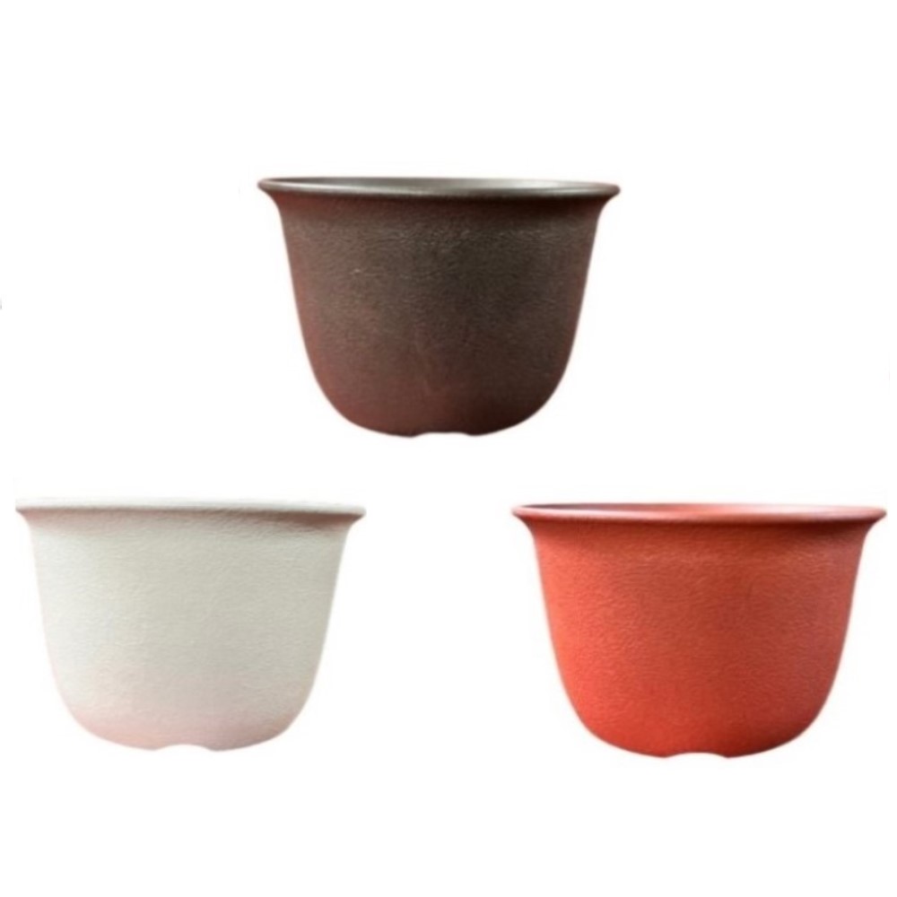 Shallow Plain Pot (White) &ndash; 5 inch, , large