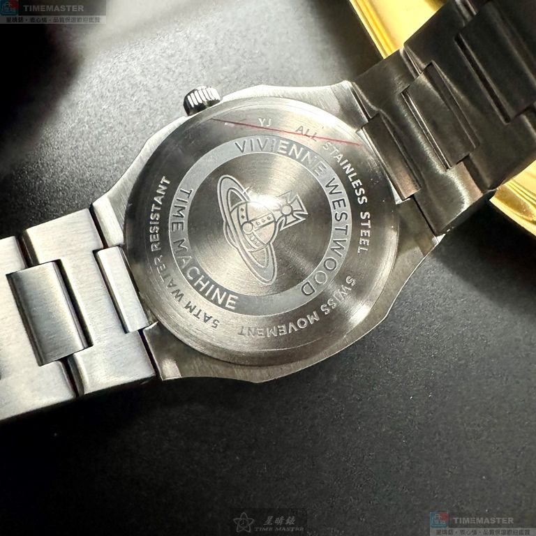 [星晴錶業]Vivienne Westwood手錶,36mm, 40mm,VW30313幾何立體圖形, 銀白色錶面白金色錶殼金銀相間精鋼錶帶款, , large