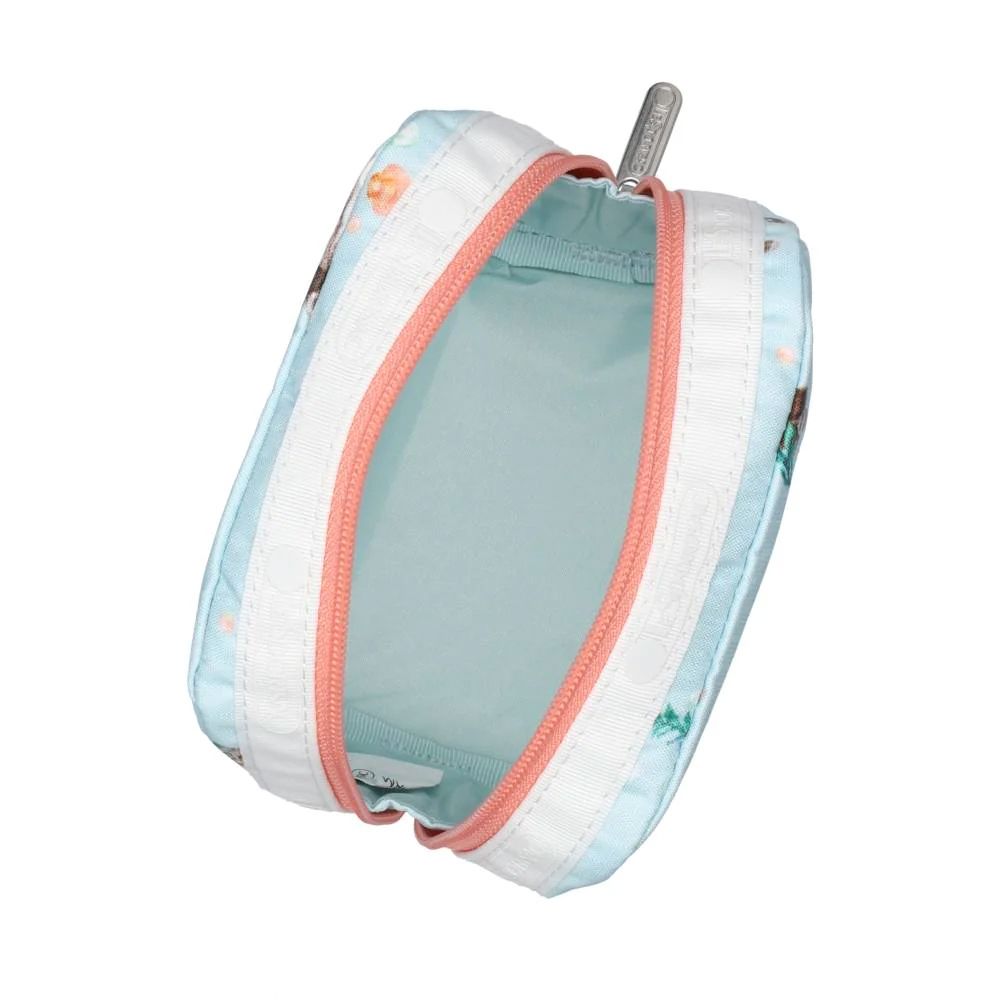 Lesportsac Square Cosmetic 方形收納化妝包 盥洗包 收納袋 送禮 禮物 推薦 女包(海洋風格水獺), , large