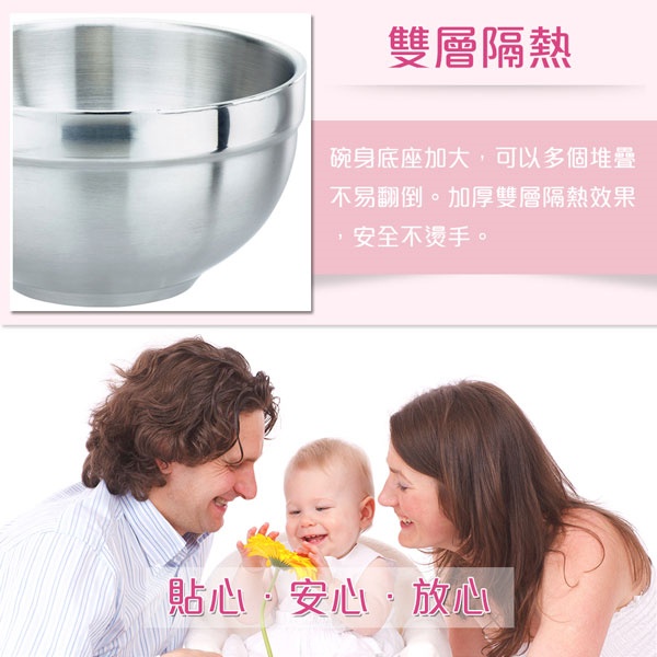 PERFECT 理想牌 極緻316不鏽鋼雙層碗隔熱碗防燙碗碗 無蓋18cm-Leidea樂德兒, , large