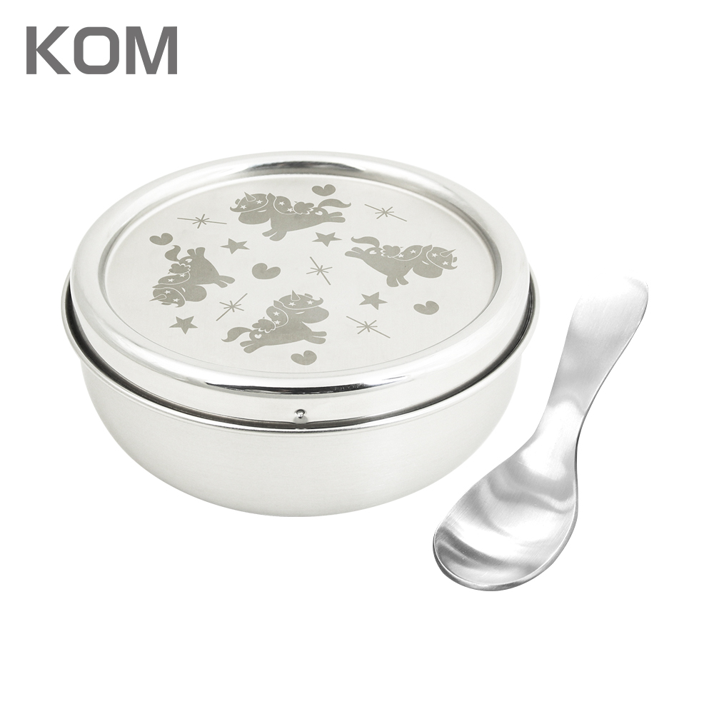 【KOM】台灣製316不鏽鋼兒童隔熱碗/附湯匙+防水牛津布保溫便當袋/餐袋 2入組(圖案任選), , large