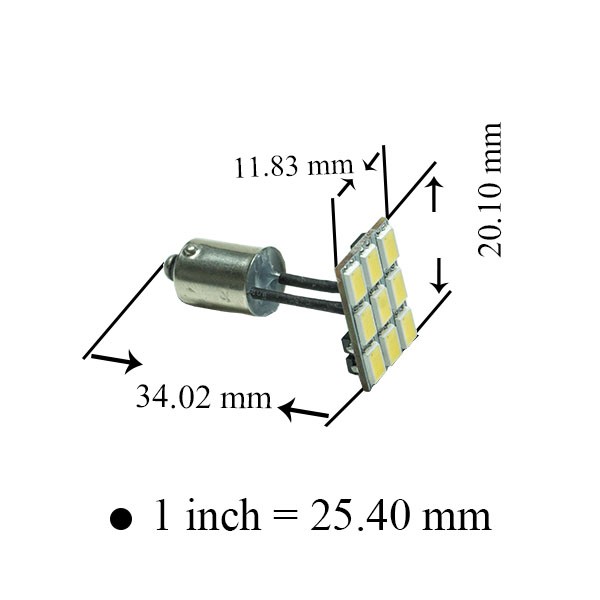 【PA LED】角度可調 可彎曲 BA9S H6W 5630 9晶 SMD LED 室內燈 化妝燈 行李箱燈, , large