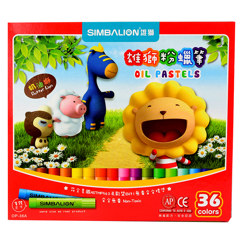 LION OP-36A Oil Pastels-36 Colors, , large