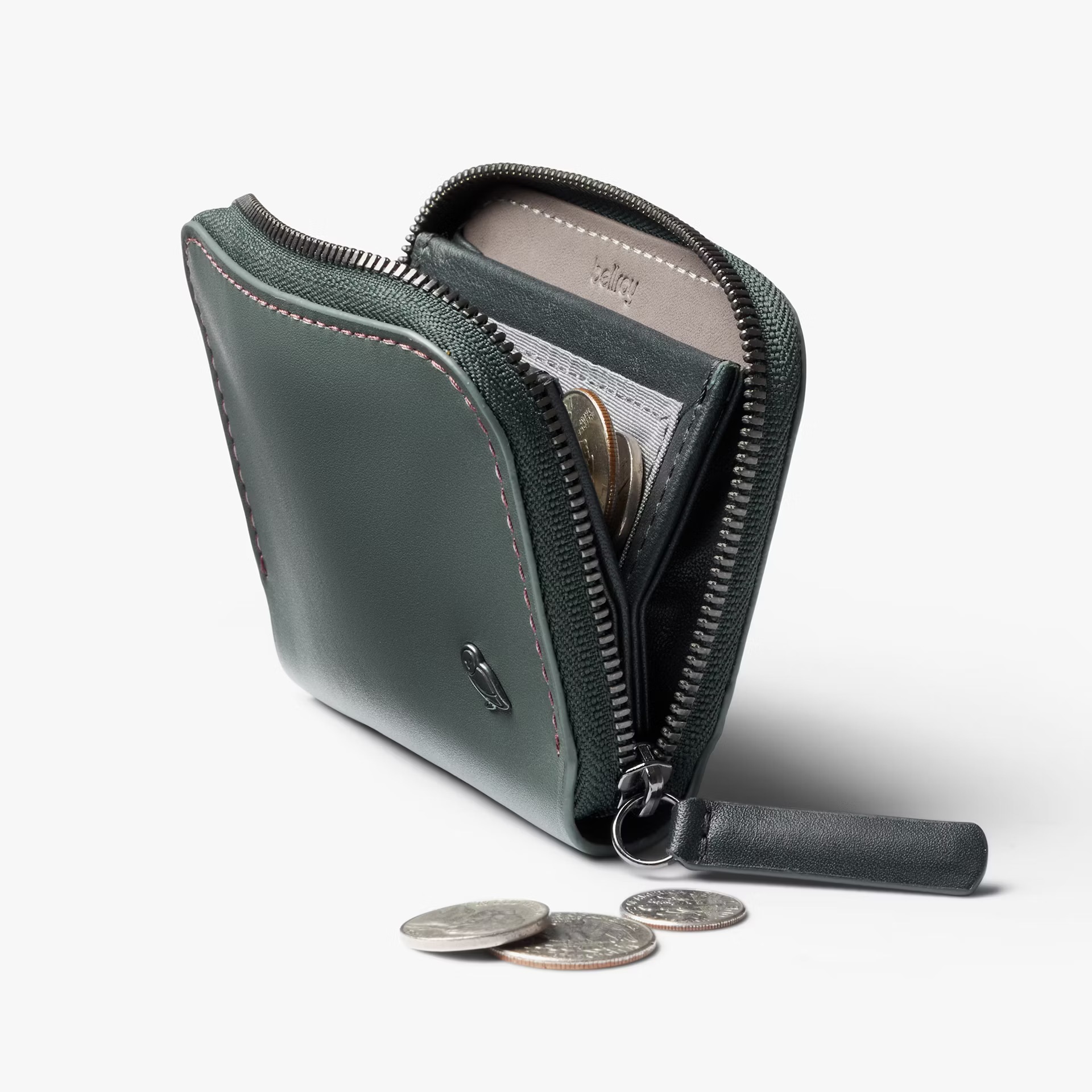 Bellroy Folio Mini 小錢包 卡片收納包 拉鍊包 零錢包 優質皮革(森沼綠）-WFMA, , large