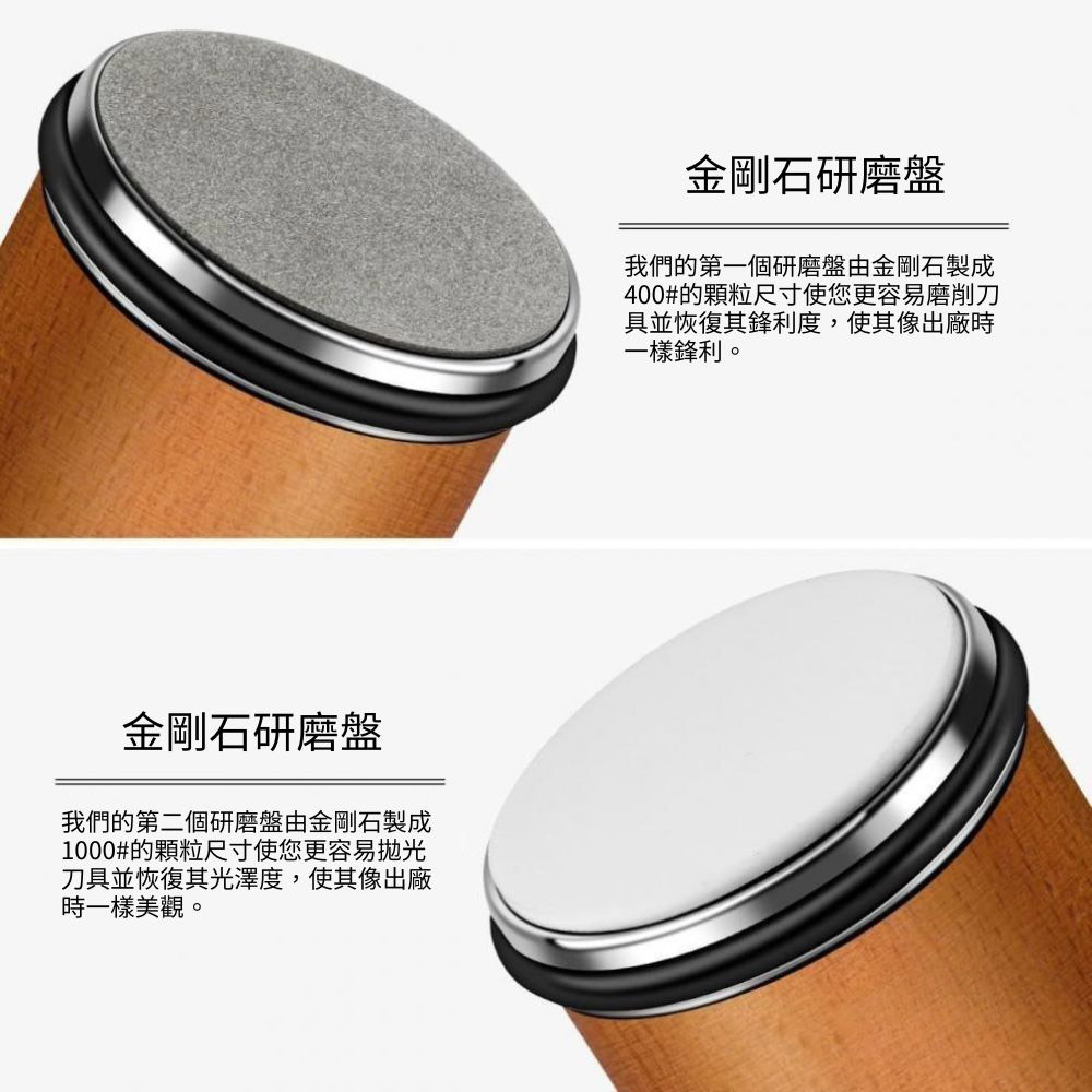 Roller Sharpening Tool - Wood Color (with 400/1000 grit diamond abrasive), , large