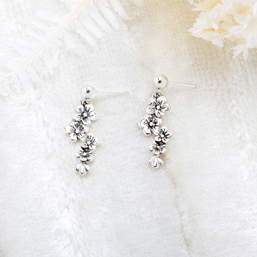 【Angel & Me】Sakura Cherry Bloom s925 sterling silver earrings Christmas gift, , large