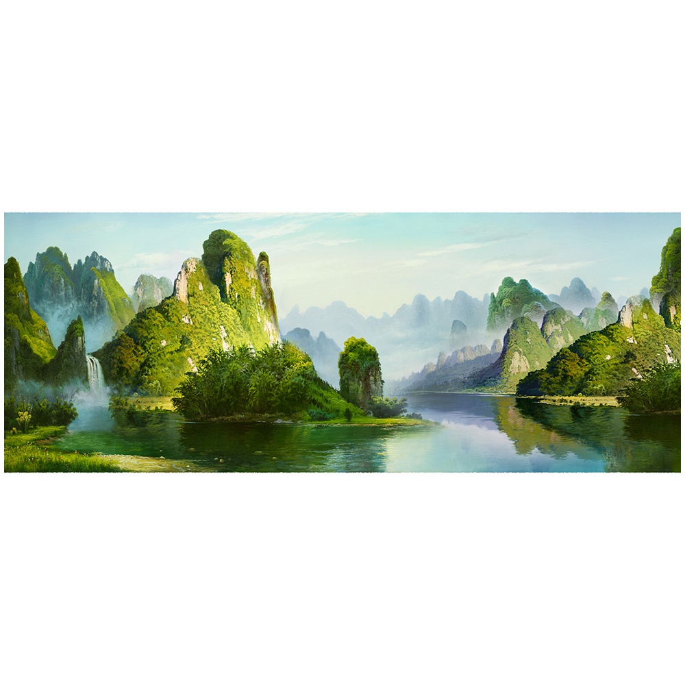 【御畫房】桂林山水 國家一級畫師手繪油畫60&times;120cm(VF-42), , large