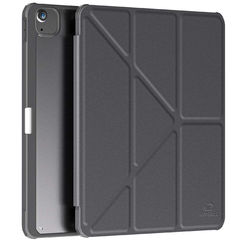【HIPPORIZZ】iPad Air 13 吋、Pro 12.9吋 Origo 晶透筆槽防摔殼 深灰色, , large