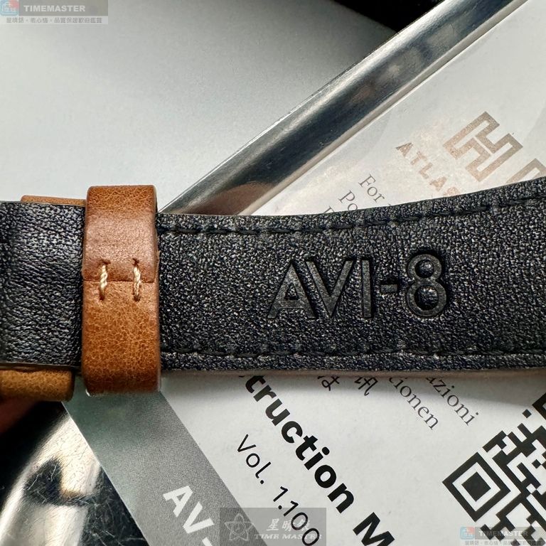 [星晴錶業]新品牌手錶,44mm,AV52111墨綠色錶面銀錶殼咖啡色真皮皮革錶帶款, , large