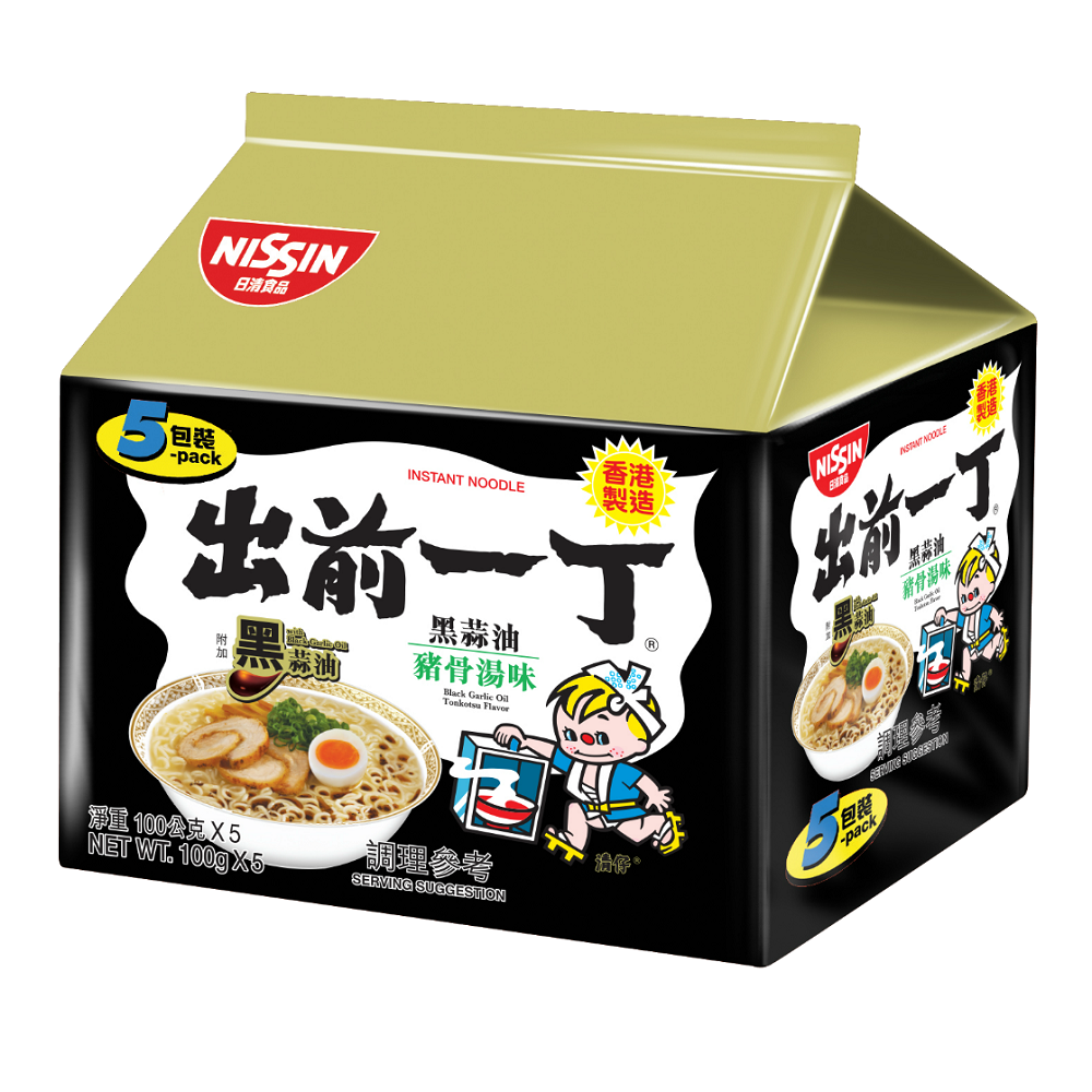 出前一丁黑蒜油豬骨湯味速食麵, , large