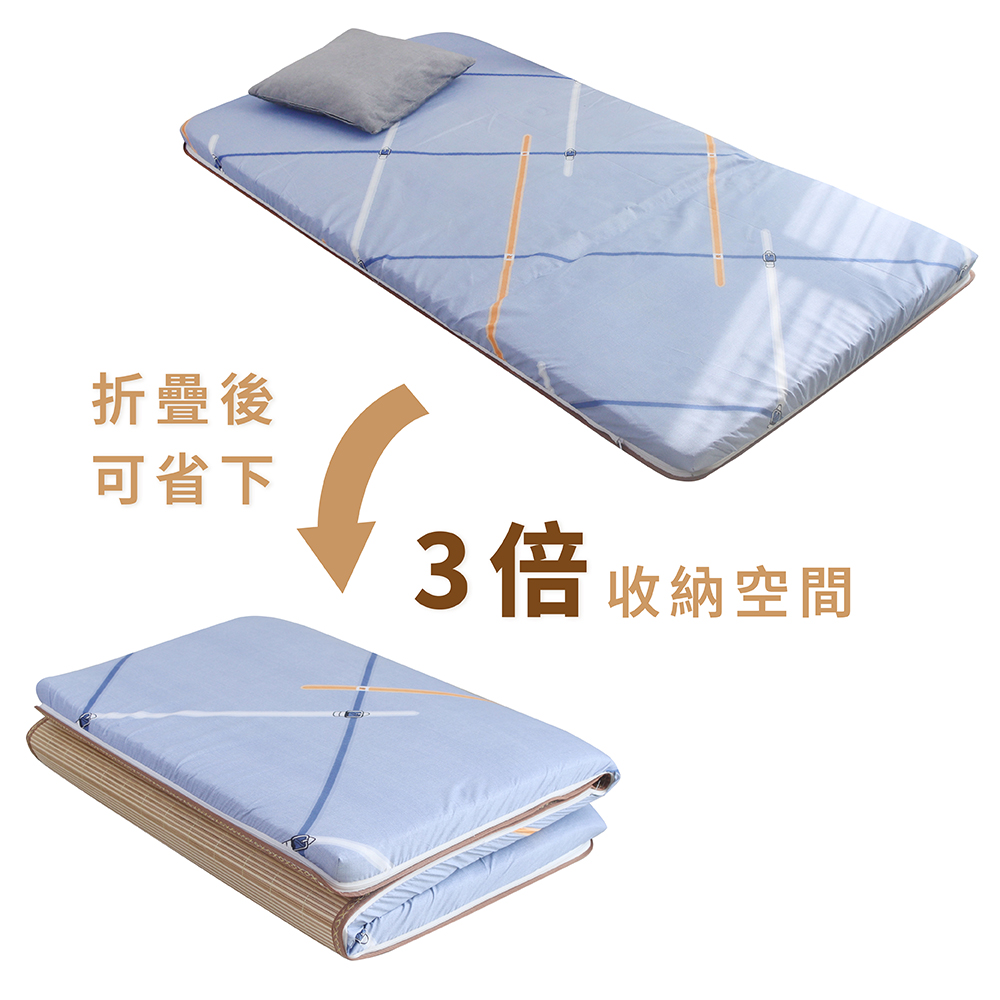 【台灣製造】天然原色細編消暑蓆 厚度5cm 單人加大3.5尺｜遇見森林｜四季可用 涼感蓆面 三折床墊 草蓆, , large