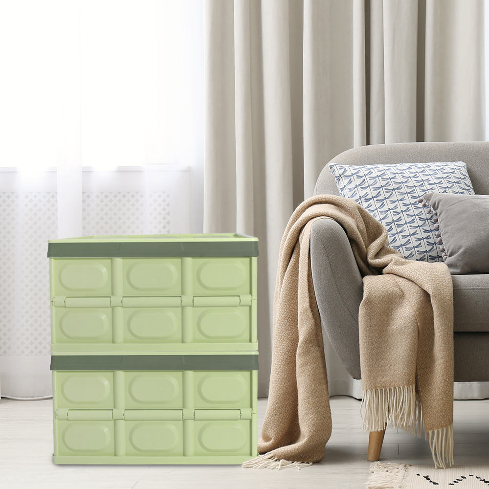Set of 2 Multi-Functional Foldable Storage Boxes, , large