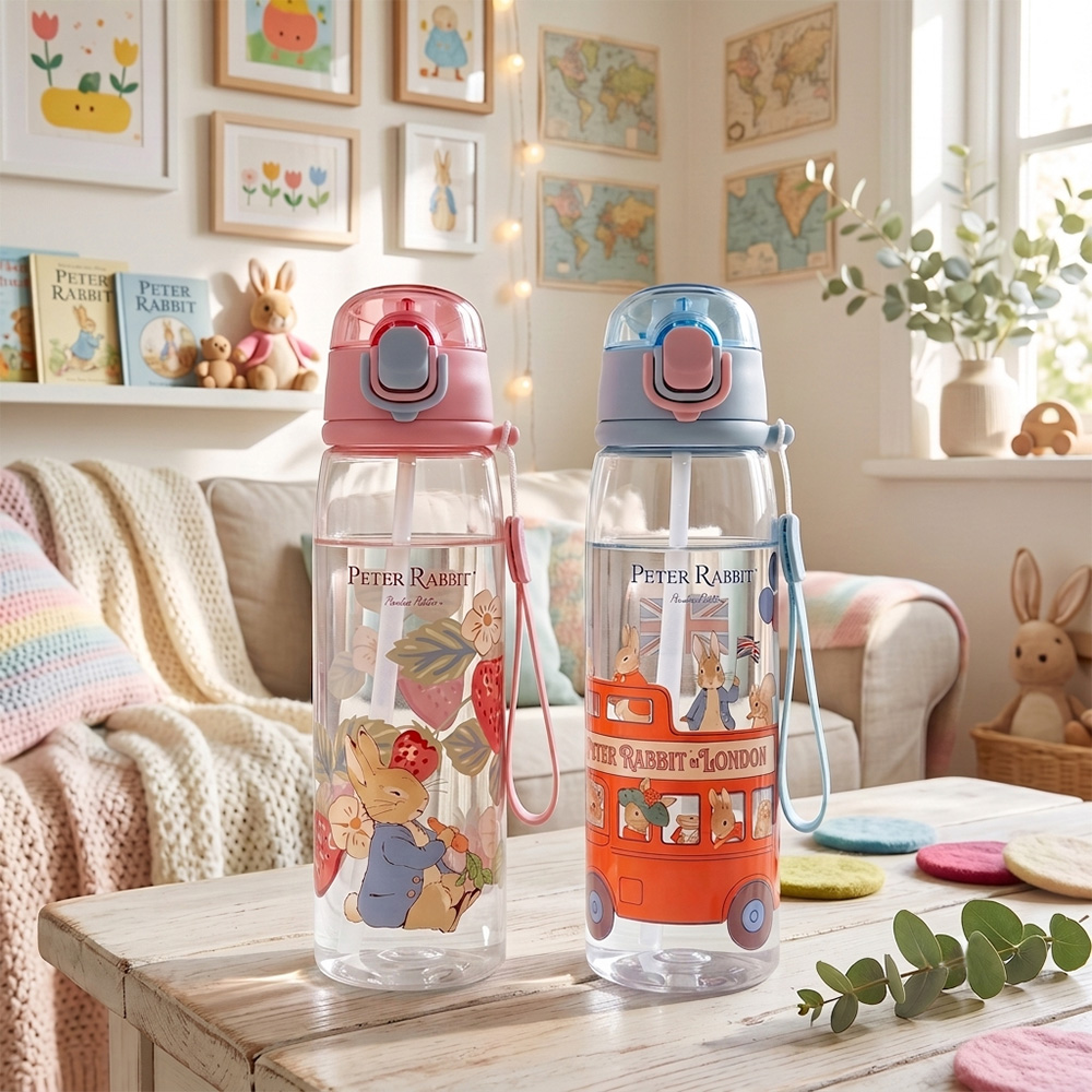 Peter Rabbit 比得兔｜一鍵彈蓋 Tritan 輕量兒童水壺 650ml－2款可選, , large