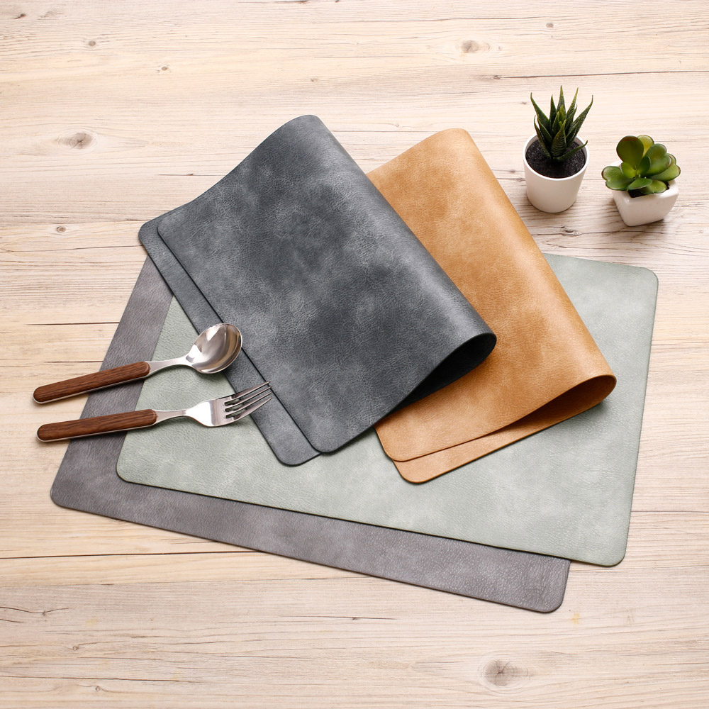 Cowhide Textured Double-Sided Placemat, , large