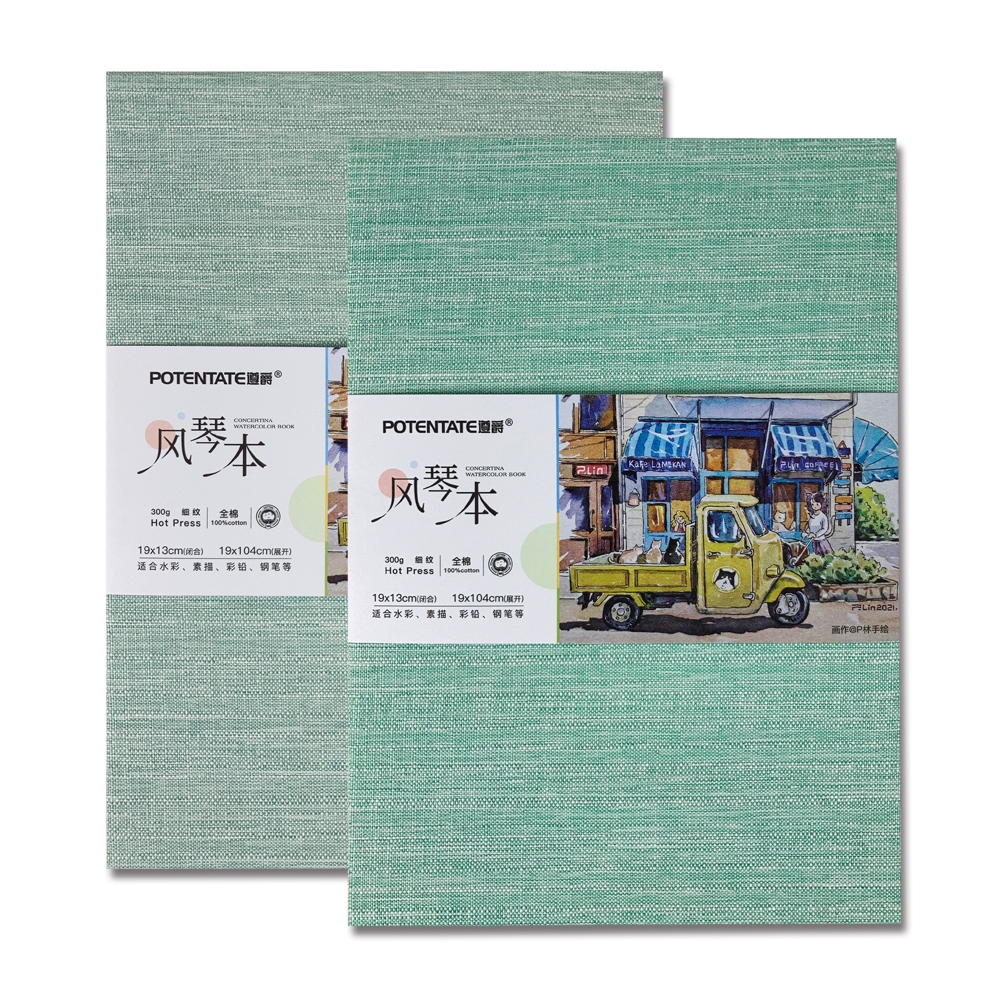 普思AP 【遵爵】全棉冊頁風琴本溪-細紋/中粗中粗-麻布綠Z4921574A, , large