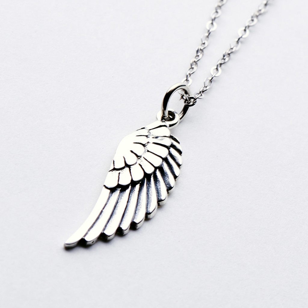 【Angel & Me】Angel Wing s925 sterling silver necklace Valentine Day gift, , large
