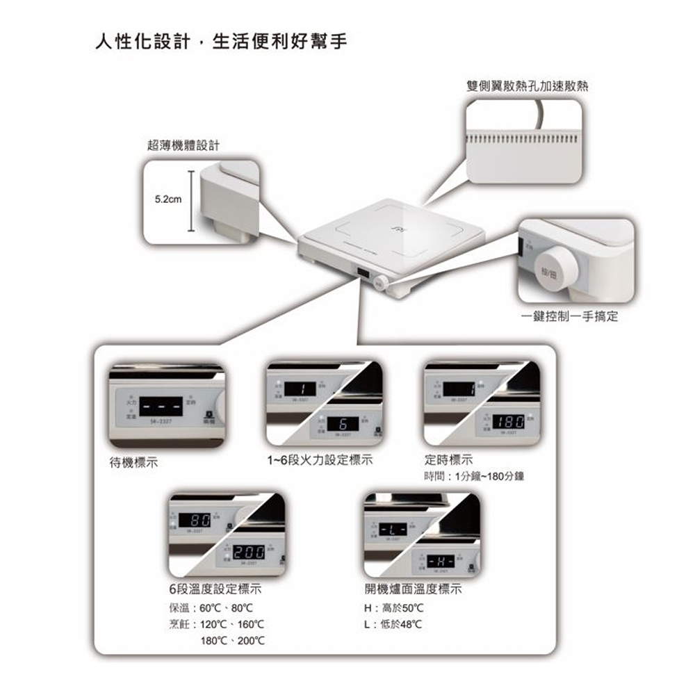 SPT 尚朋堂 IH超薄變頻電磁爐 SR-2327, , large