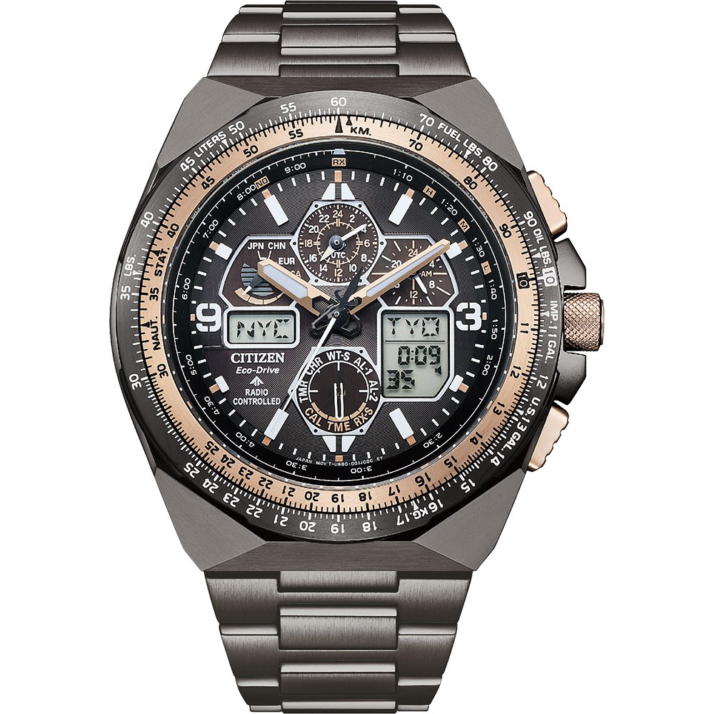 CITIZEN 星辰 Promaster 35週年限量航空光動能電波錶手錶 JY8146-54E, , large