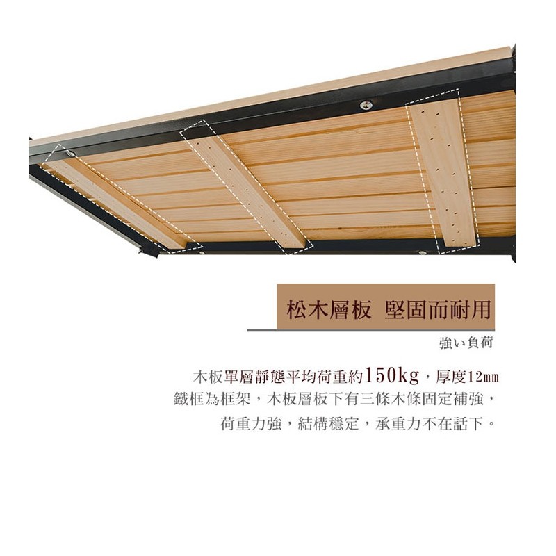 【Y HOUSE】60x30x180公分 松木三層單桿衣櫥附輪-黑色, , large