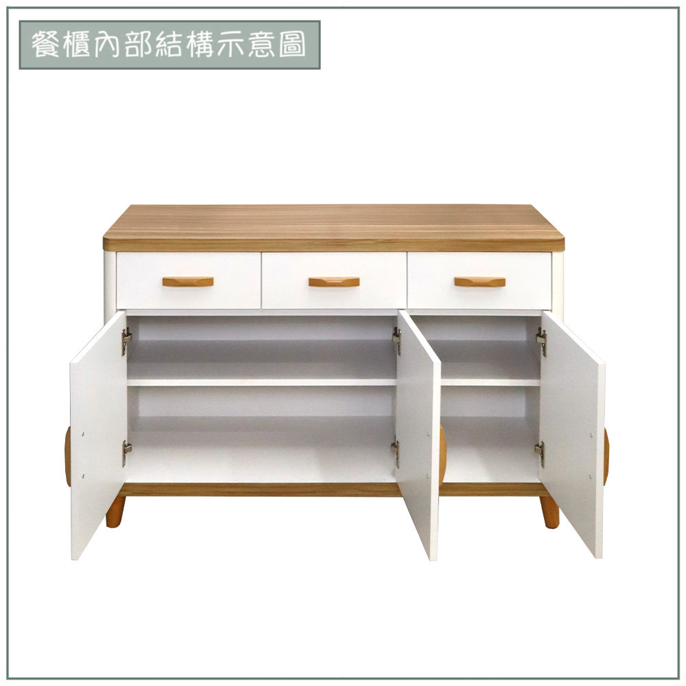 【唯熙傢俱】寶拉雙色4尺餐櫃, , large