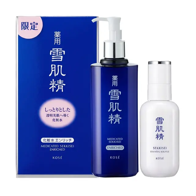 (免運)【KOSE 高絲】雪肌精雙享禮盒組極潤型(雪肌精化妝水極潤型500ml+舒芙蕾精華乳140ml) 公司貨, , large