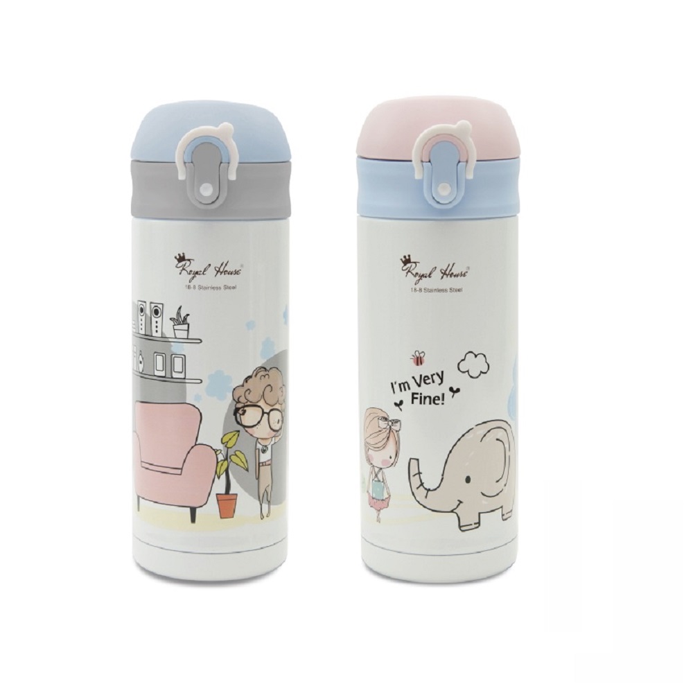 御膳坊QQ塗鴨彈蓋保溫杯350ml, , large