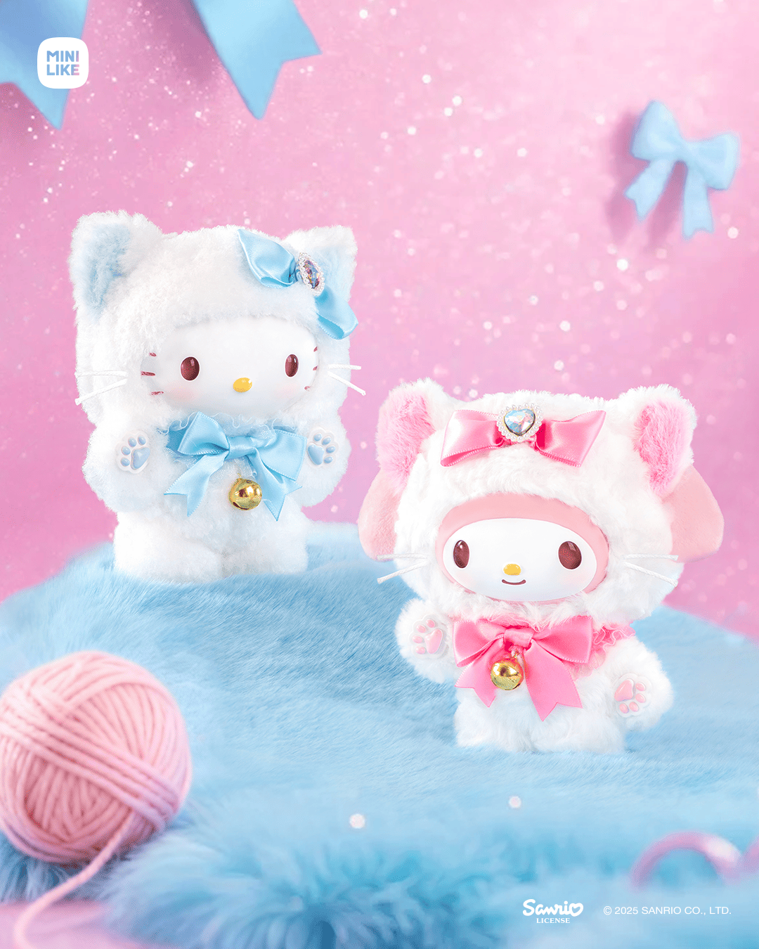 【際洋文化】Sanrio characters閃耀喵喵團系列搪膠毛絨捏捏樂, , large