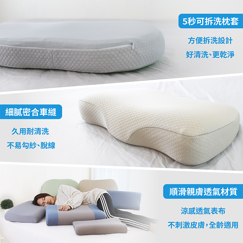 ［熊棉］兒童涼感工學記憶枕｜太空灰｜兒童枕 涼感 枕頭 兒童必備 枕套可拆洗 記憶枕 育兒好物, , large