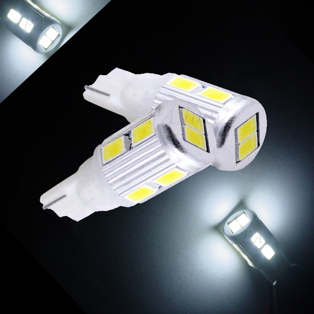 【PA LED】T10 10晶 三星 5630 SMD LED 白光 黃光 橘光 小燈 倒車燈 定位燈 日行燈, , large