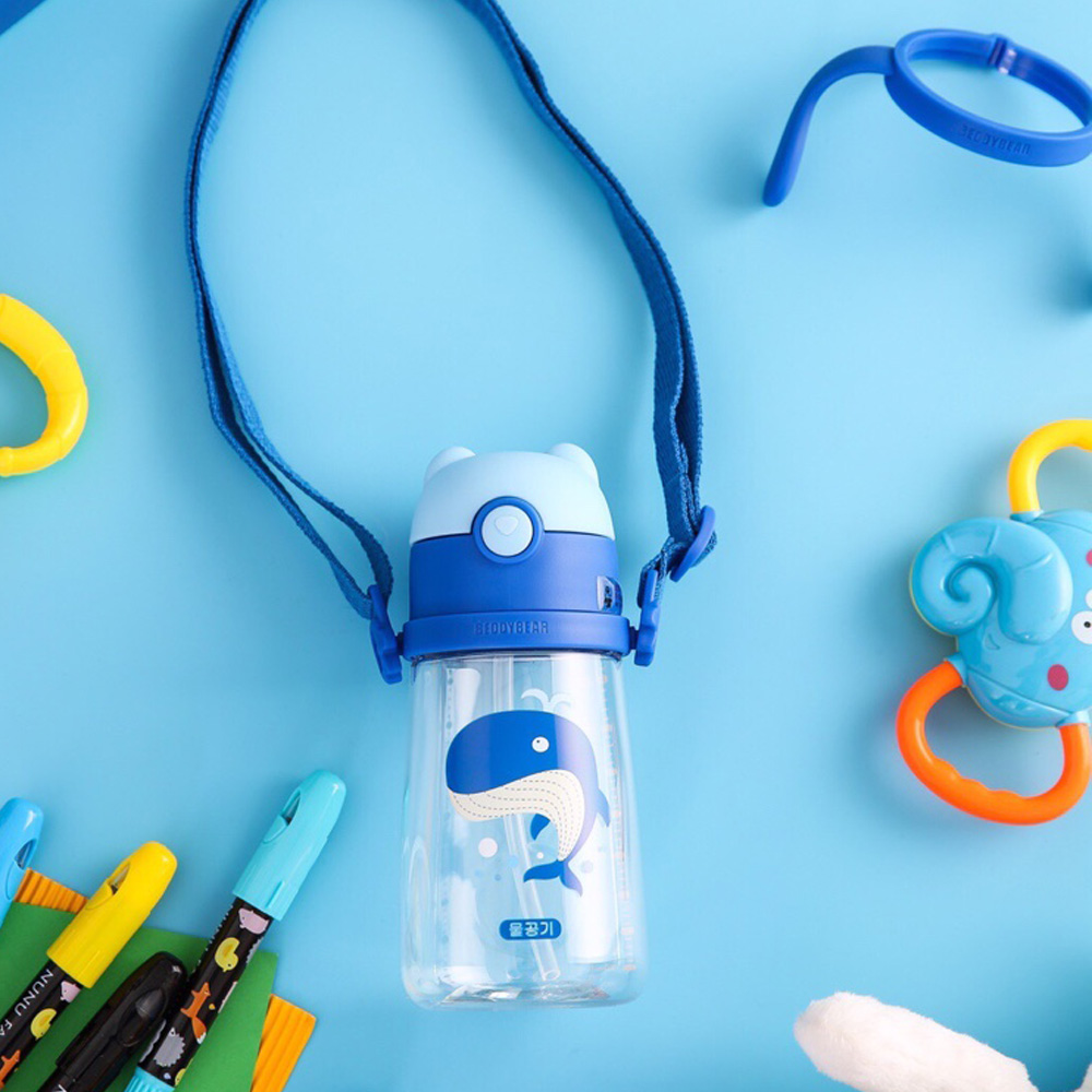 【hababy環安家居】寶寶專用學飲水壺 BEDDYBEAR 寵物學飲杯 380ml 防漏吸管杯（熱銷推薦, , large