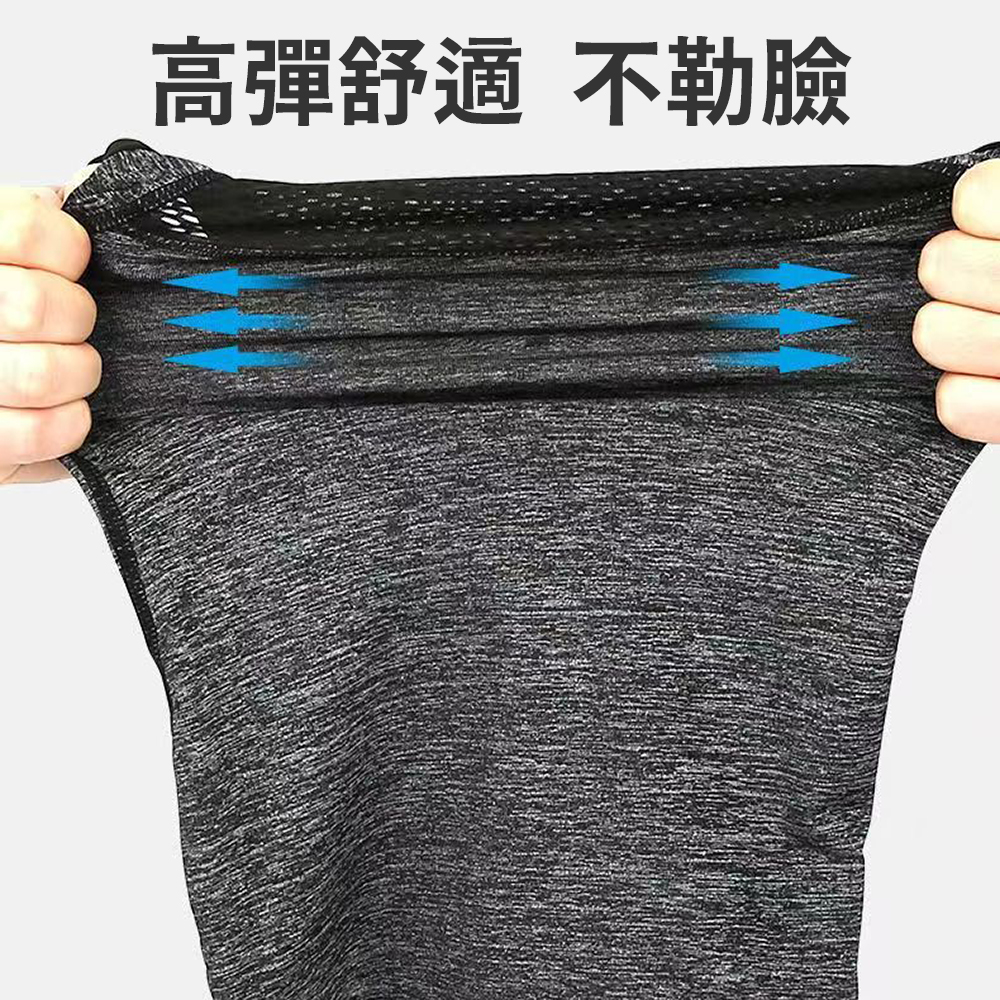 夏日必備【全包式冰絲涼感防曬頭套面罩】超彈透氣不悶熱 機車族 外勤 通勤 不勒頭 遮陽 快乾排汗 全罩, , large
