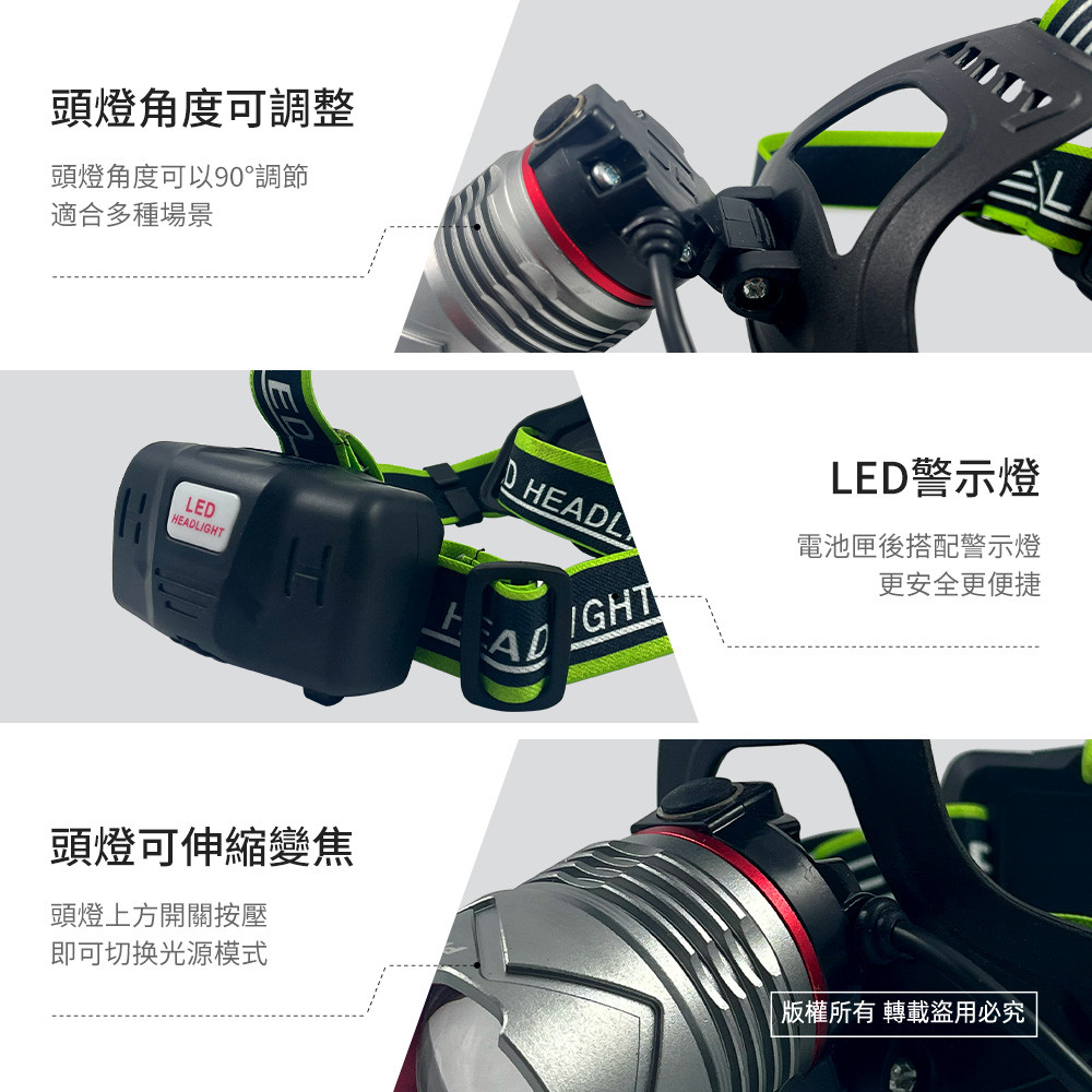 Practical brand laser cannon head light PR-AH30W01 High brightness three-stage light source Ultra-power-saving design Power outage Mountaineering Must for construction, , large